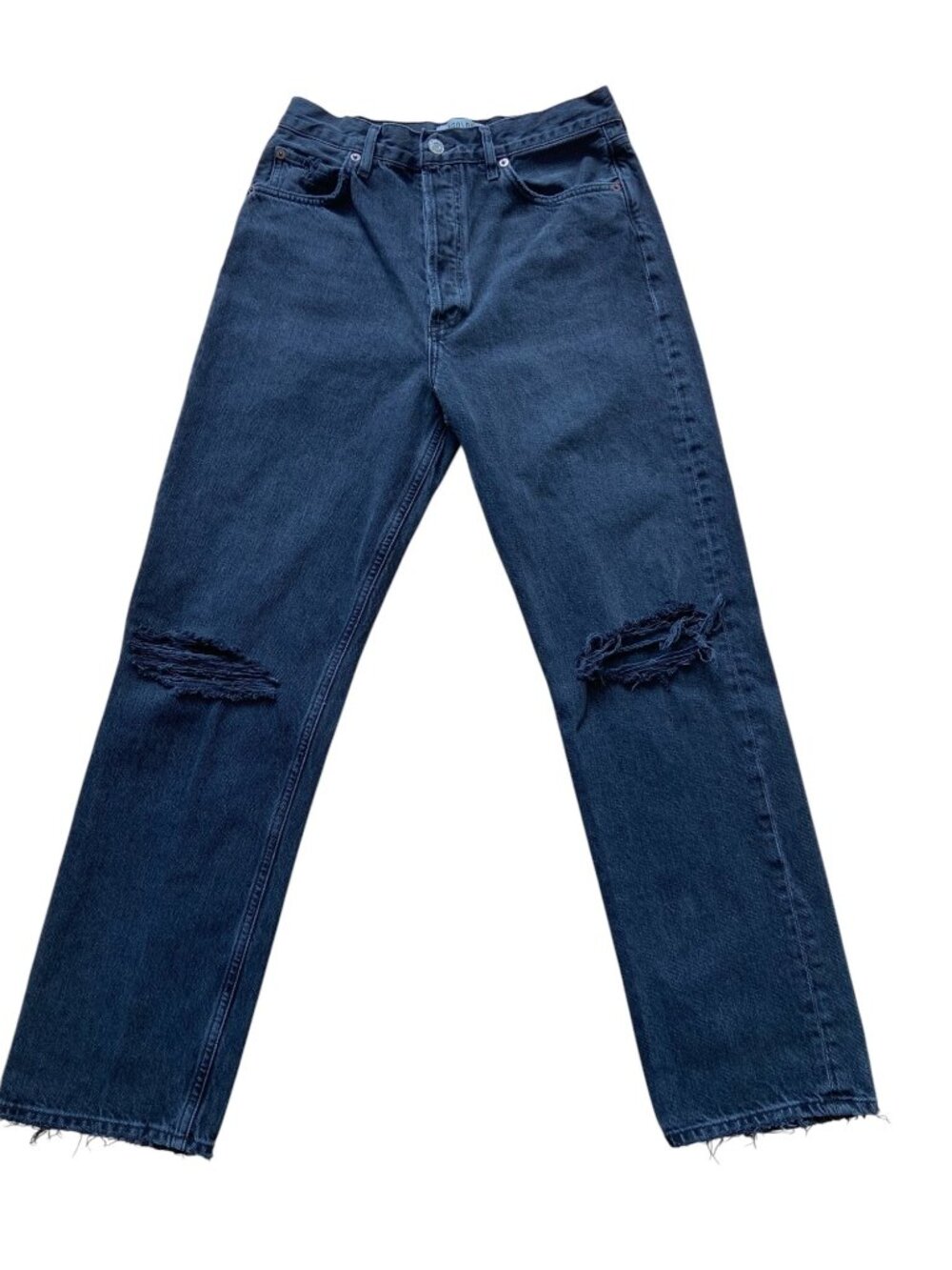 Agolde 90s pinch waist High Rise Black Jeans 100% Organic Cotton Button Fly 28